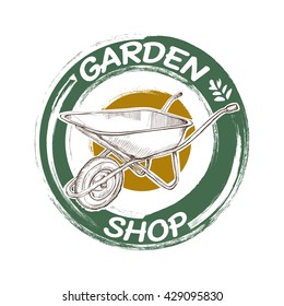 garden equipment. garden vector logo design.