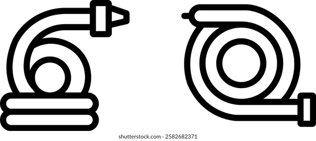 Garden Essentials: Hose Pipe Vector Icon Set