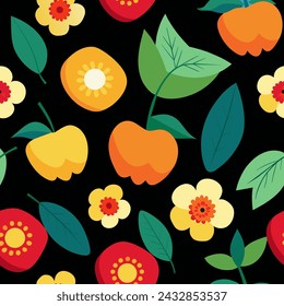From garden to fabric, a celebration of edible beauty, seamless and stunning.