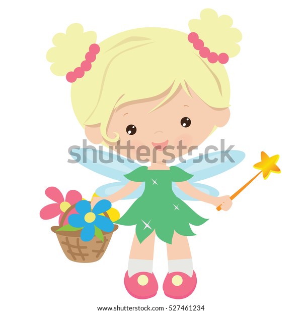 Garden Fairy Vector Cartoon Illustration Stock Vector (Royalty Free ...