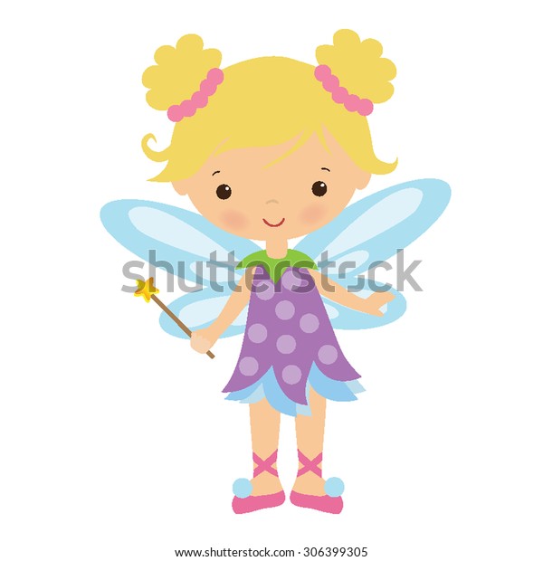 Garden Fairy Vector Illustration Stock Vector (royalty Free) 306399305 