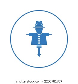 Garden farm hat scarecrow icon | Circle version icon |