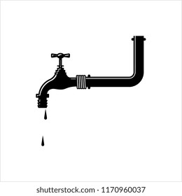 Garden Faucet Icon Vector Art Illustration