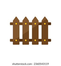 Icono de valla de jardín vector plano. Granja ecológica. Persona de campo aislada