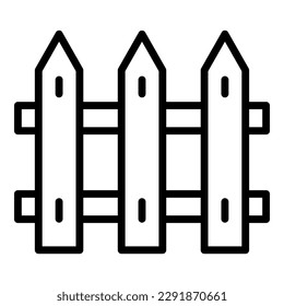 Garden fence icon outline vector. Milk cow. Animal beef