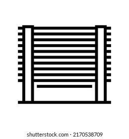 garden fence line icon vector. garden fence sign. isolated contour symbol black illustration
