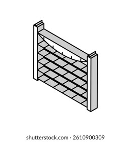 garden fence tool isometric icon vector. garden fence tool sign. isolated symbol illustration