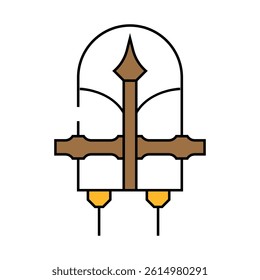garden fence tool line icon vector. garden fence tool sign. isolated symbol illustration