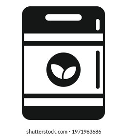 Garden fertilizer pack icon. Simple illustration of Garden fertilizer pack vector icon for web design isolated on white background