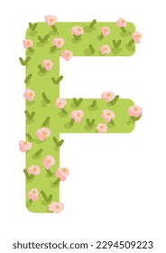 Garden field flowers font design