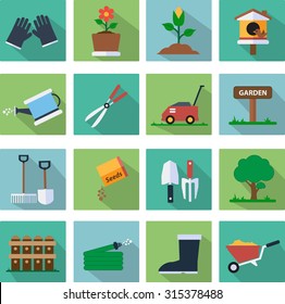 Garden Flat Icon Set