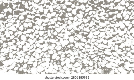 Garden floor texture vector image with round gravel - illustration.