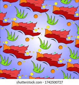 Garden flower, plants, Botanical, seamless pattern vector design for fashion, fabric, Wallpaper and all prints on color background.