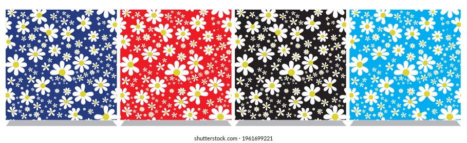 Garden flower, plants ,botanical ,seamless pattern vector design for fashion,fabric,wallpaper and all prints on green mint background color. Cute pattern in small flower. Small colorful flowers.