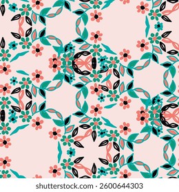 Garden flower, plants ,botanical ,seamless pattern vector design for fashion, fabric, wallpaper. Cute pattern in small flower. Vector illustration