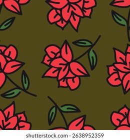 Garden flower, plants ,botanical ,seamless pattern vector design for fashion,fabric,wallpaper and all prints on green mint background color. Cute pattern in small flower. Small colorful flowers.
