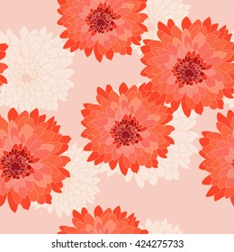 Garden flower  seamless pattern