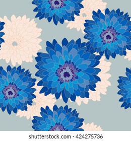 Garden flower seamless pattern