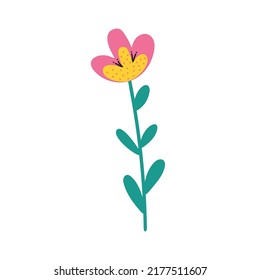 Garden flower vector design on white back color