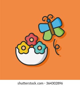 garden flower vector icon