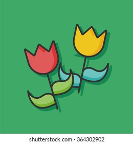garden flower vector icon