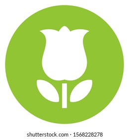 Garden flower vector icon isolated on white background