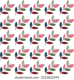 Garden flowers, plants, botanical, colorless pattern design fashion, fabric, wallpaper and all prints on green mint background. Small floral pattern. Small color.