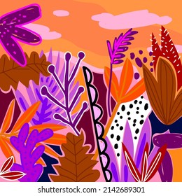 Garden flowers, plants,botanical, seamless pattern vector design for fashion,fabric, wallpaper, prints.