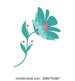 Garden Flowers Vector Cute Design 