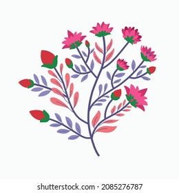 Garden Flowers Vector Design Illustration