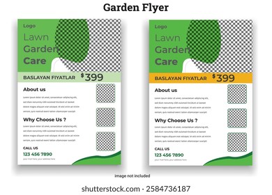 Garden Flyer it color is green Lawn Mower Service Flyer Template. lawn mower poster, leaflet, poster design. grass, brochure, mowing, garden flyer
Vector Formats
 