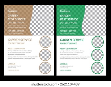 Garden Flyer size is A4 Lawn and gardening service flyer design template. Tree and gardening service poster leaflet design. lawnmower flyer template