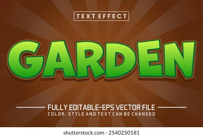 Garden font Text effect editable