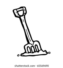 garden fork cartoon
