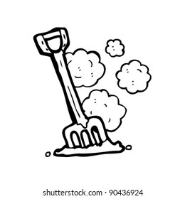 garden fork cartoon