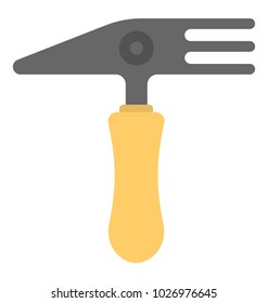 
A garden fork for digging and scraping 
