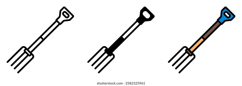 Garden Fork is a hand tool with sharp prongs, used for loosening soil, aerating compost, and breaking up garden beds.