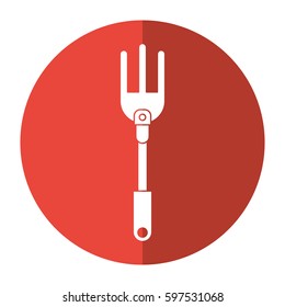 garden fork handle shadow