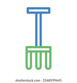 Garden fork icon. Concept of gardening, farming, and agriculture.