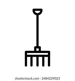 Garden fork icon design in filled and outlined style