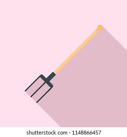 Garden fork icon. Flat illustration of garden fork vector icon for web design