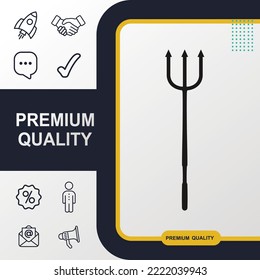 Garden fork icon graphic element. Modern design.