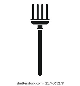 Garden fork icon simple vector. Organic field. Vegetable food