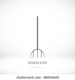 Garden fork icon, vector best flat icon, EPS