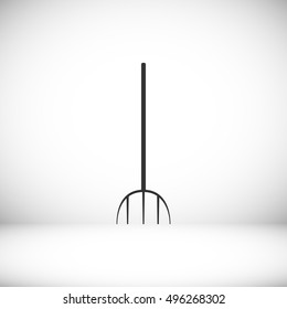 Garden fork icon, vector best flat icon, EPS