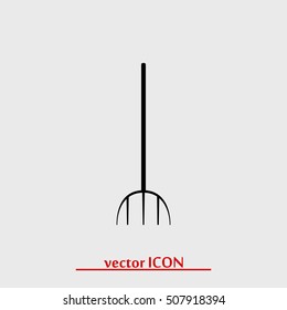 Garden fork icon, vector best flat icon, EPS