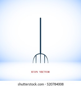 Garden fork icon, vector best flat icon, EPS