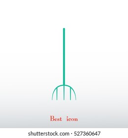 Garden fork icon, vector best flat icon, EPS