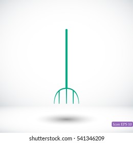 Garden fork icon, vector best flat icon, EPS