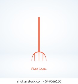 Garden fork icon, vector best flat icon, EPS